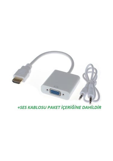 HDMI To Vga Ses Aktarım Dahil HDMI To Vga Çevirici Dönüştürücü