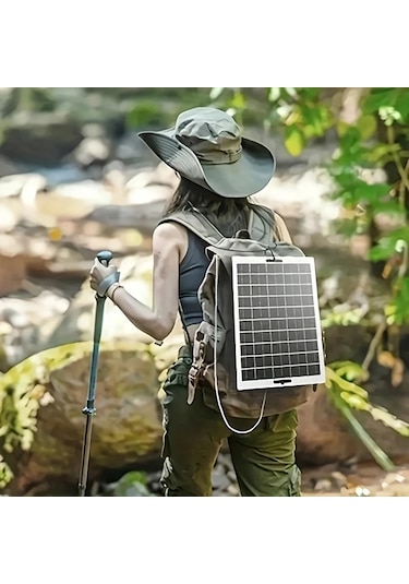 Xuweiwei Beyaz Düz 20w 1 Adet 20w Taşınabilir Güneş Paneli Şarj Cihazı 5v Usb Çıkışlı Kamp Seyahat Telefon Şarjı