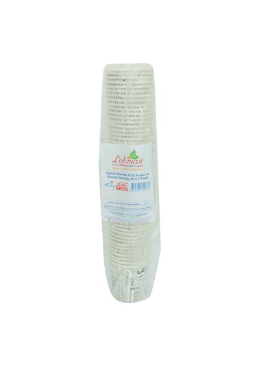 Lokman Avm Karton Bardak 4 Oz Kullan At Çay Kahve Sıcak Kağıt Otomat Bardağı 50'li 1 Paket