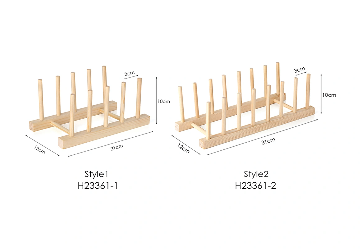 Hombey Ahşap Depolama Rafı, Mutfak Tabak/kaşık Kurutma, Kitap/cd Düzenleyici, 7 Bölmeli, 8 Çubuk, A007 Bej Çok Renkli