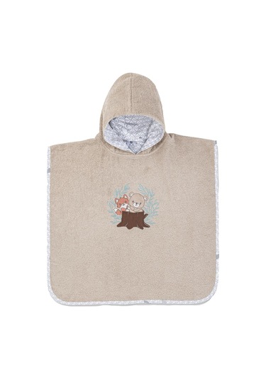 Gezenbebe Hero Kahraman Kapüşonlu Havlu Bebek Çocuk Pançosu Çok Renkli