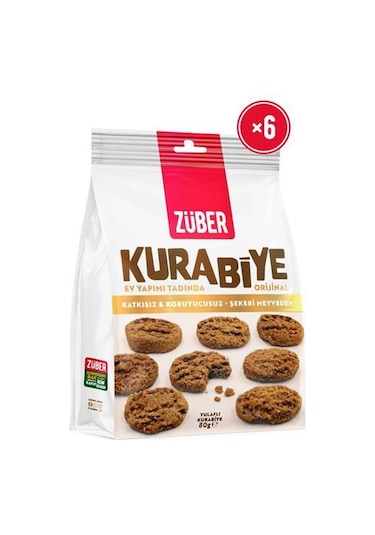 Orijinal Yulaflı Kurabiye 80g X 6 Adet Ev Yapımı Tadında