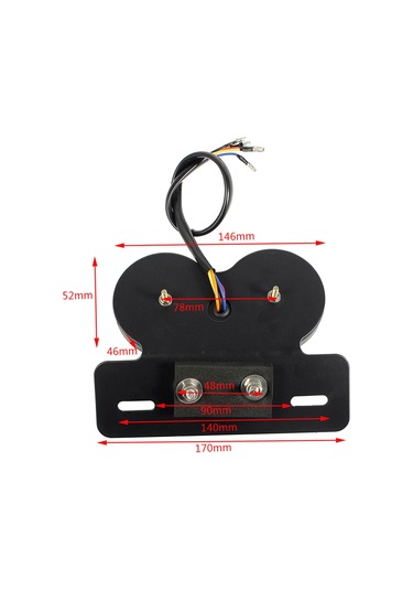 Xindoker 12v Led Motosiklet Arka Feneri - Fren, Plaka Ve Sinyal Işığı Kombinasyonu Gri/kırmızı Kabuk Seçenekli