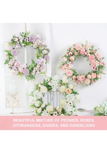 Wezone Yapay Çiçek Çelengi - Dış Mekan Dekorasyonu İçin Dayanıklı Ve Şık