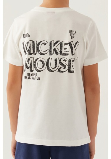 Mickey Mouse Beyond Krem Erkek Çocuk Bermuda Takım 5274-42797 Krem