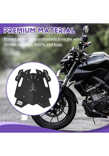 Nayomiglow Motosiklet Ön Camı Yamaha Mt-15 Mt 15 Mt15 2019-2020 Alüminyum Alaşımlı Ekran Aksesuarları Siyah