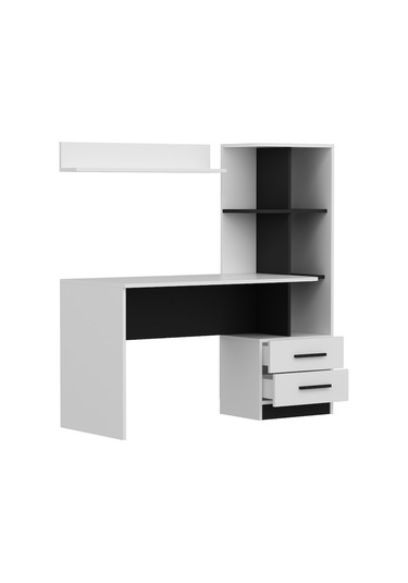 Inarchdizayn Alaska Çalışma Masası Siyah Beyaz Ücretsiz Kargo Siyah Beyaz