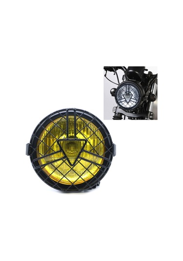 Motosiklet Ok Ucu Retiküler Retro Lamba Cg125 / Gn125 Sarı İçin Led Far Modifikasyon Aksesuarları