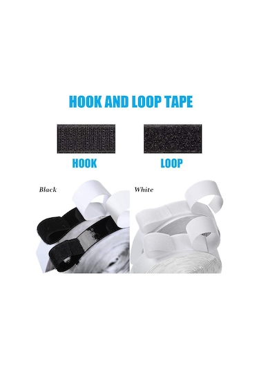 Beyaz Dekorasyon Yapışkanlı Ev Gadget Naylon Etiket Döngü Raptiye Bant Sihirli Etiket Kendinden Yapışkanlı Kanca 50mm