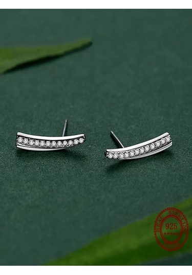 Brezza Lusso Jewelry Timeless Series Ay Işığı Kadın Gümüş Küpe Gümüş