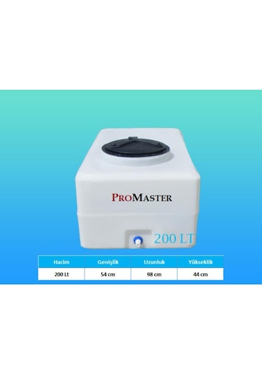 200 Lt Kare Su Deposu Tankı Bidonu Karavan Temizsu Kirlisu