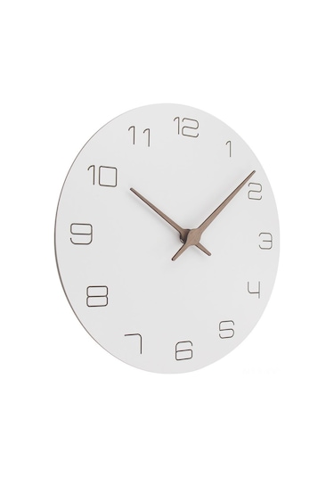 Qingmipy Modern Ahşap Duvara Asma Saati - Sessiz Çalışma, 29cm Beyaz, Şık Ve Dayanıklı Beyaz