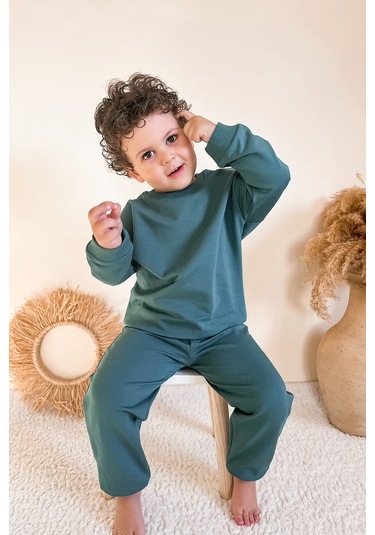 Babywom Basic Mevsimlik Eşofman Takımı- Petrol Mavi