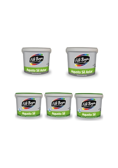 Aqustosil Dış Cephe Boyası 15 L. (3 Ad.) + Astar 15 L. (2 Ad.)