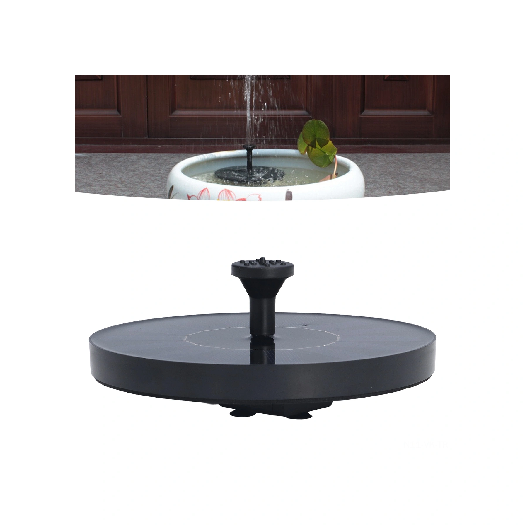 Vkemall Güneş Enerjili Süzgeçli 200l/h Fonten, Farklı Su Akışı Desenleri İçin Çeşitli Nozlüller, Abs Malzeme