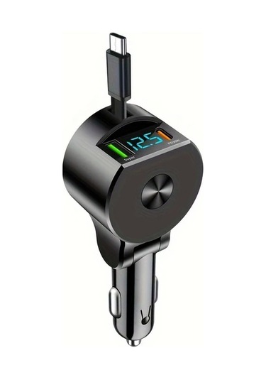 Xuweiwei Siyah Kslmıma 1 Usb 2 Pd Dijital Ekranli Tasinabilir Hizli Sarj Cihazi 12v 36v Uyumlu Cift Cikisli