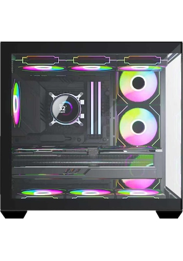 F7 Lite 7x Argb Fanlı Uzaktan Kumandalı Gaming Akvaryum Kasa