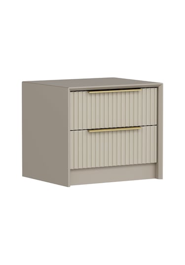 Kale Luxe 2 Çekmeceli Komodin - Kumtaşı