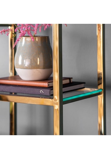 Candie Gold Metal Kitaplık