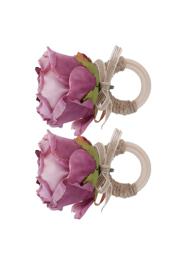 Springsun 2 Adet Mor Simülasyon Çiçekli Servis Peçete Kalkanı - Çiçek Desenli Masa Dekorasyon Aksesuarı Cjk-6620