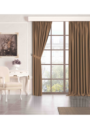 Quartz Blackout Camel Rengi Karartma Perde Camel Rengi Camel