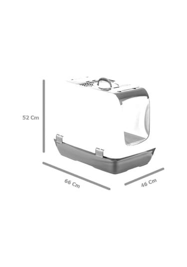 Bvlx 5092 XXL Büyük Boy Kapalı Kedi Tuvaleti 46 x 66 x 52 CM