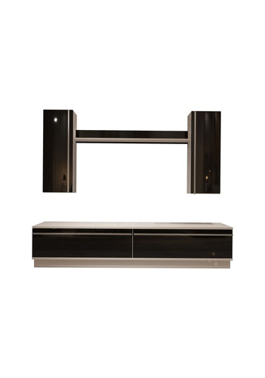 Decoraktiv Eko 5db Mdf Std Tv Ünitesi Tv Sehpası Beyaz - Siyah