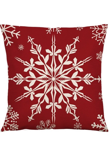Cartoon Hand-painted Style Christmas Decorative Pillow No.47 Ekru