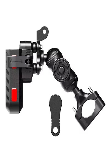 Motosiklet Telefon Tutucu 4-6.9 Gidon Bağlantılı, Titreşim Engelli, Sarsılma Önleyici Siyah