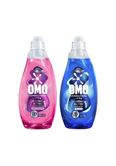 Omo Express Fresh 1480ml Ultra Beyaz Sıvı Çamaşır Deterjanıx1 Capcanlı Renkler Renkli Ve Siyahlar X1 1480 ML