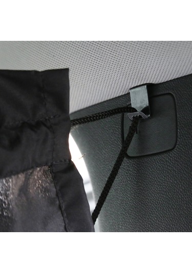 Jeehugo Araba İçin Gizlilik Ve Güneş Engelleyici Perde - Ön-arka Bölüm Ayrıcı, Siyah, Yoğun Poliester, 138x82cm