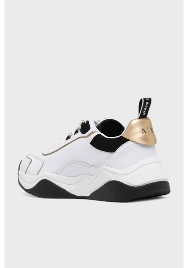 Kadın Armani Exchange Kalın Tabanlı Sneaker Ayakkabı - Beyaz 4221540