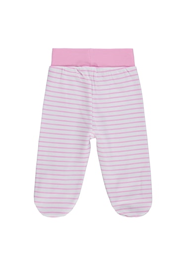 Civil Baby Çizgi Empirme 1-9 Ay Tek Alt Bebe - Beyaz