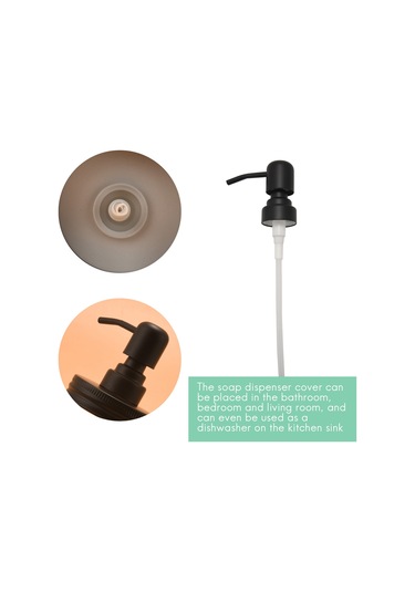 Xurunkeji Sabunluk Kapakları, Mason Kavanozları Veya Diğer Kendin Yap Losyon Sabunlukları İçin Paslanmaz Pompa Ve Kapak Değiştirme, 3'lü Paket Siyah