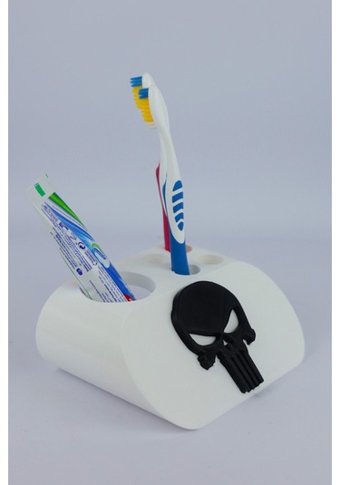 The Punisher - Dekoratif Diş Fırçalık Beyaz