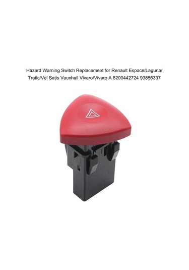 Besthome1 Renault Ve Vauxhall Modelleri İçin Dayanıklı Abs Malzemeden Acil Durum Uyarı Anahtarı 1-gang 1-gang
