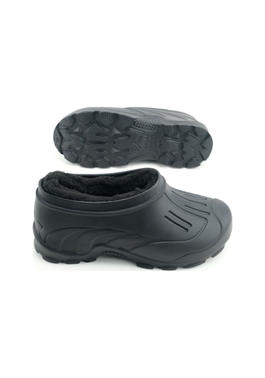 Gezer Erkek Kışlık İçi Peluşlu Çıkarılıabilir Rahat Taban Kısa Eva Kar Bot Siyah