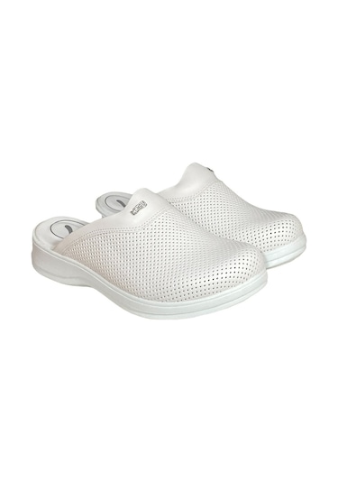 Guru Ortopedik Erkek Sabo Terlik Doktor Hemşire Aşçı Iş Terliği Beyaz