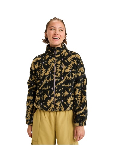 Roxy Roxy Boundless Spirit Zippered Kadın Siyah Polar Ceket 6455 Siyah