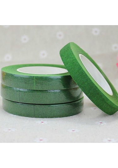 30 M Kendinden Yapışkanlı Yeşil Kağıt Bant Çiçek Çelenk Çelenkler İçin Kök Dıy Zanaat Yapay Ipek Çiçek