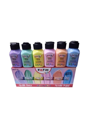 Akrilik Boya Pastel 6 Renk 75 ml 1 Paket Akrilik Boya Seti 6 lı Ahşap Tuval Taş Ağaç Boyamalar İçin İdea Boyama Seti