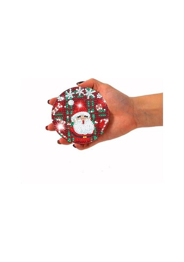 Novahub Elmas Boyama Bardak Altlığı Seti - Ahşap Dıy Noel Sanat Zanaat Kit - 6 Adet Ahşap Bardak Altlığı Ve Aksesuarlar Diğer