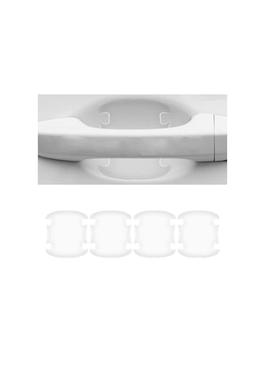 Dianziye Araba Kapı Kolu Ve Kase Koruyucu Filmi - Şeffaf, Çizik Ve Sürtünme Engeli - Dayanıklı Malzeme, 4'lü Set