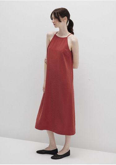 Mavi - Askılı Kırmızı Elbise 1310770-70450 Kırmızı