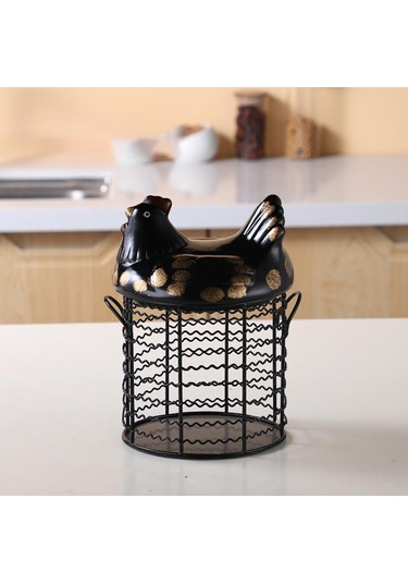 Suntek Vintage Tel Sepet Kulplu Yumurta Çiftlik Tarzı Depolama Stil 4 Diğer