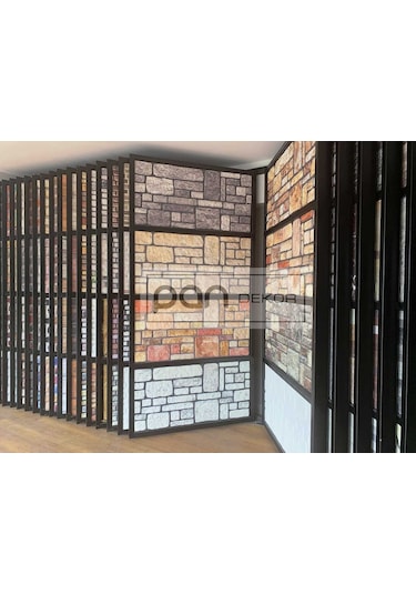 5 Adet X Karma Taş Desenli 3D Strafor Köpük Duvar Kaplama Paneli (446785824)