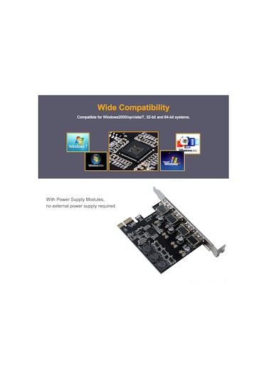 Ximistore9 "pcı-e Usb 3.0 Genişletme Kartı - 4 Portlu Yüksek Hızlı Veri Aktarım Vl805 Çipli "