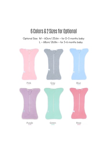 Yaleker Yumuşak Pamuklu Yenidoğan Kundağı - Rahat Nefes Alabilir Esnek Bebek Uyku Tulumu 3-6 Ay Kırmızı