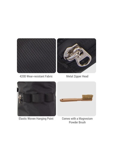 Luckstone-bouldering Halter Için Fırçalı Magnezyum Tozu Saklama-kırmızı Kızıl