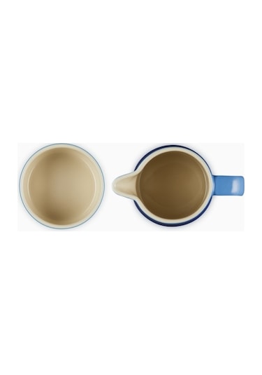 Le Creuset Seramik Sütlük Ve Şekerlik Seti Cezveler Mavi 3
